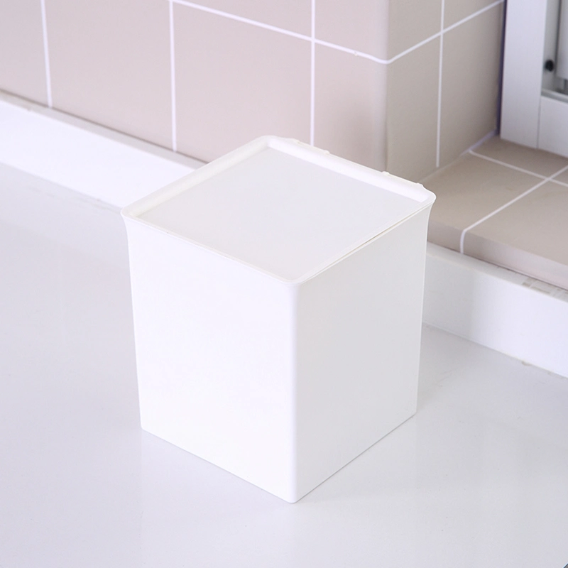 Plastic Household Organizer Kithcehn Bathroom Living Room White Large Kitchen Countertop Storage Box with Lid