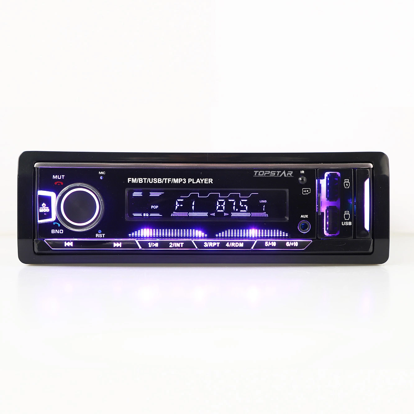 Auto Audio Video Audio Car Radio Leitor de Painel fixo Car Acessórios Multi-Color para automóvel estéreo para automóvel com leitor de MP3 Leitor de MP3 para automóvel