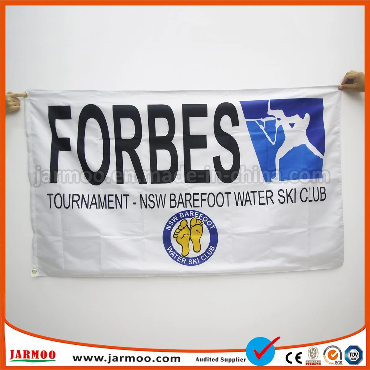 Polyester Fabric Football Team Woven Flag