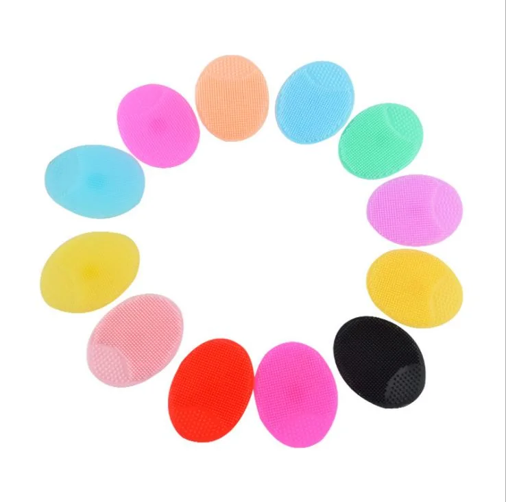 Multicolor de silicona de doble cara para limpieza de brochas de maquillaje maquillaje esteras para el bebé