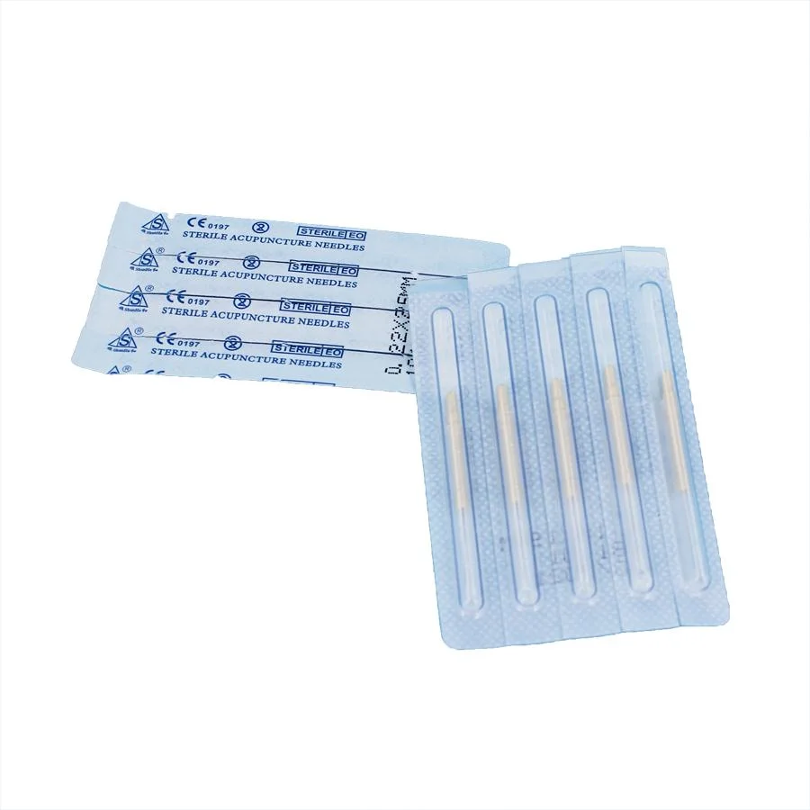 Stainless Sterile Single Use Painless Acupuncture Needle with Conductive Plastic / Copper / Silver Handle