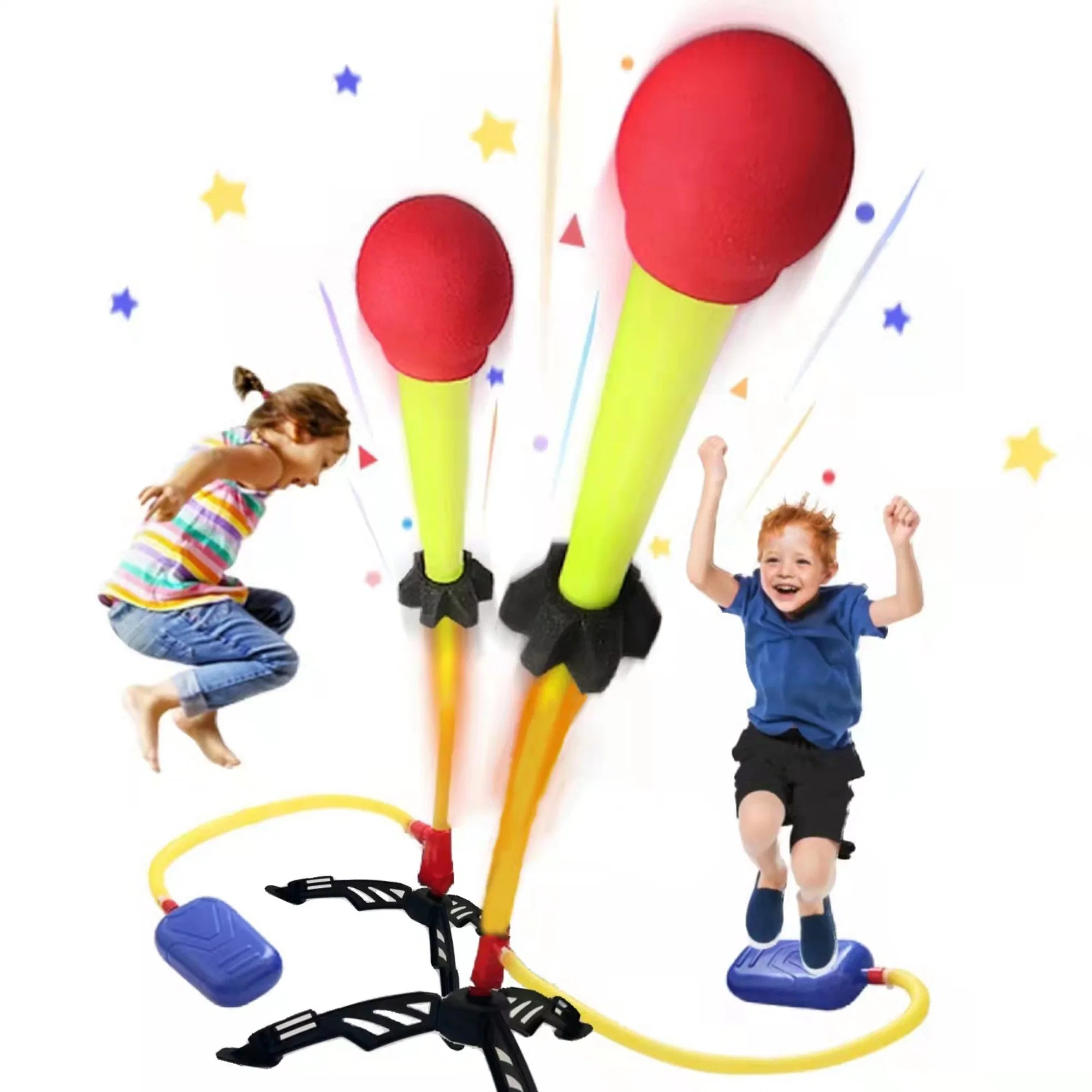 Launcher Shoots up to 100 Feet 6 Colorful Gift Toys for Boys and Girls Age 3+ Years Old Toy Rocket