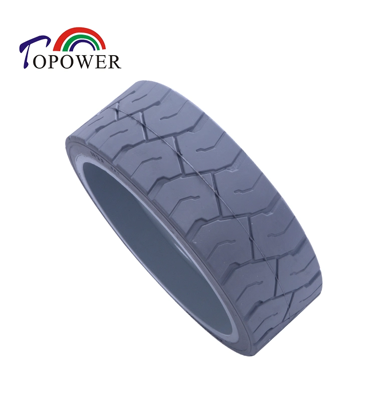 306X115X237 Mould on Solid Tyre Industrial Rubber Wheel Tire for Aerial Work Platform Scissor Lift