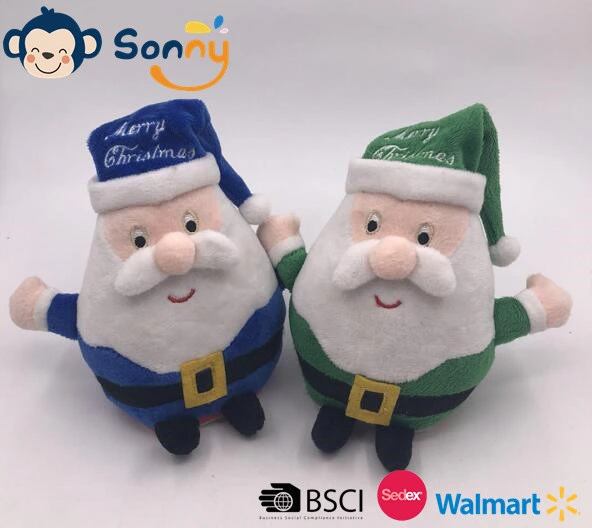 O OEM China Fábrica de Natal de iluminação LED Musical Plush Santa Kids Dom