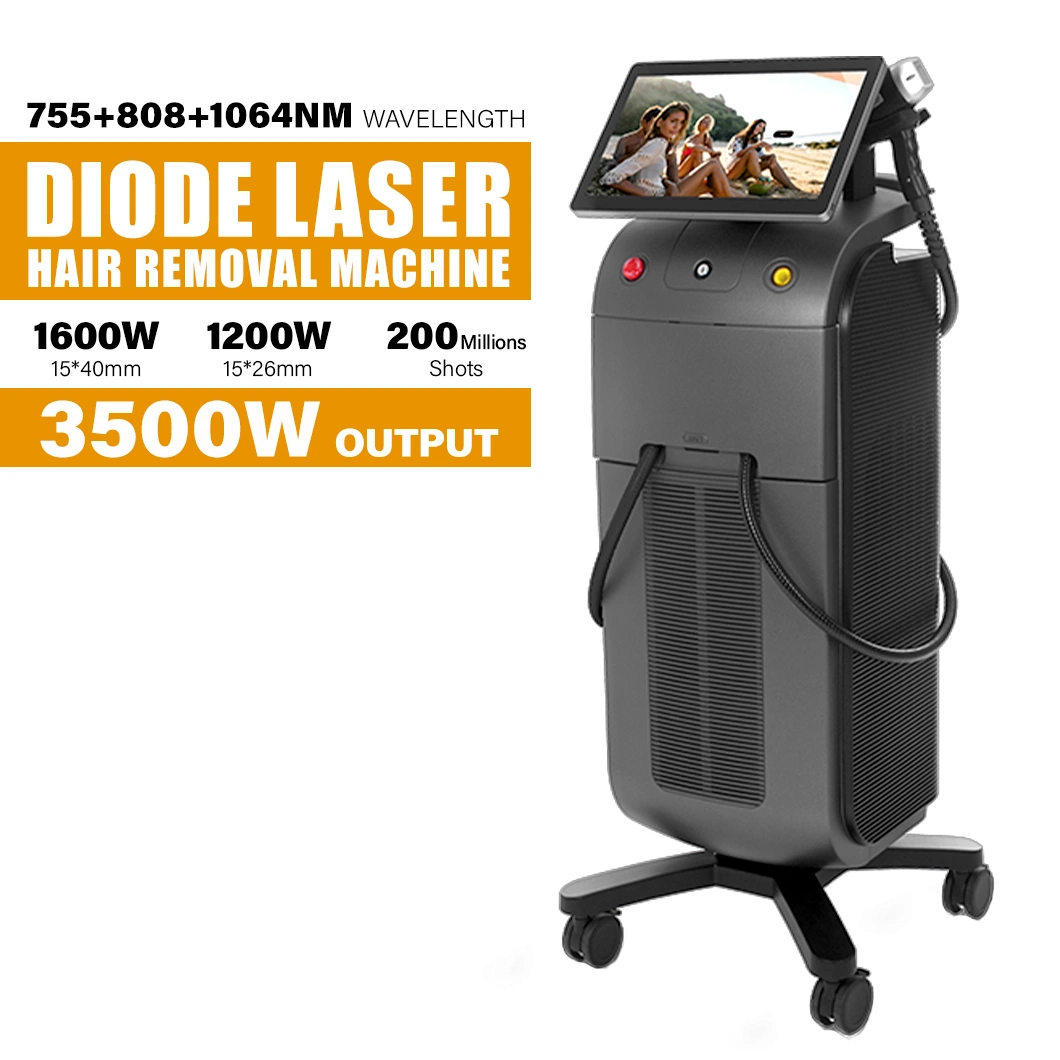 Air Cooling Triple Wavelength Diode Laser Hair Removal 808nm America Bar Machine