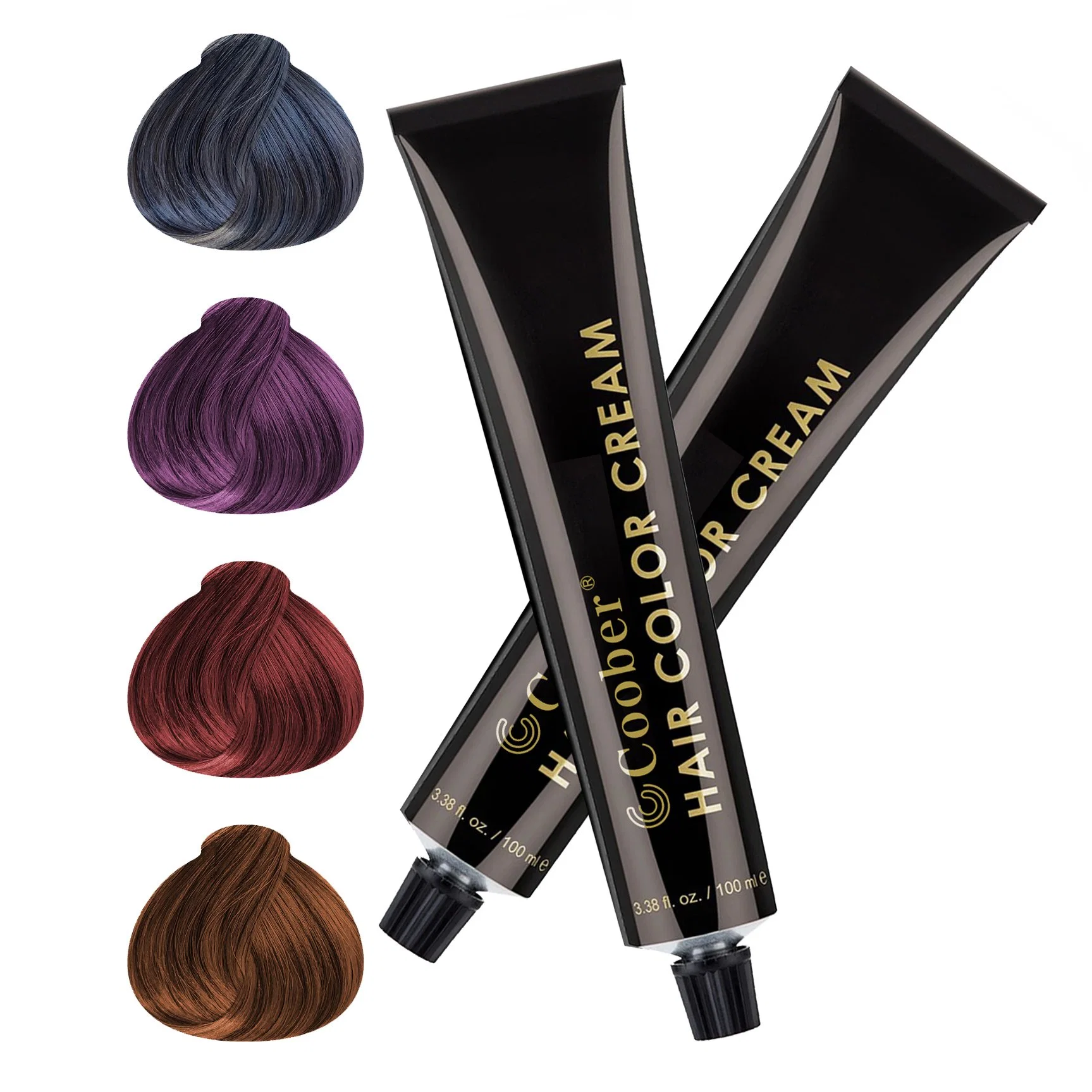 Mayorista de fábrica OEM Demi tinte de cabello permanente alto brillo CREMA crema de color de cabello 100% de cobertura de color gris