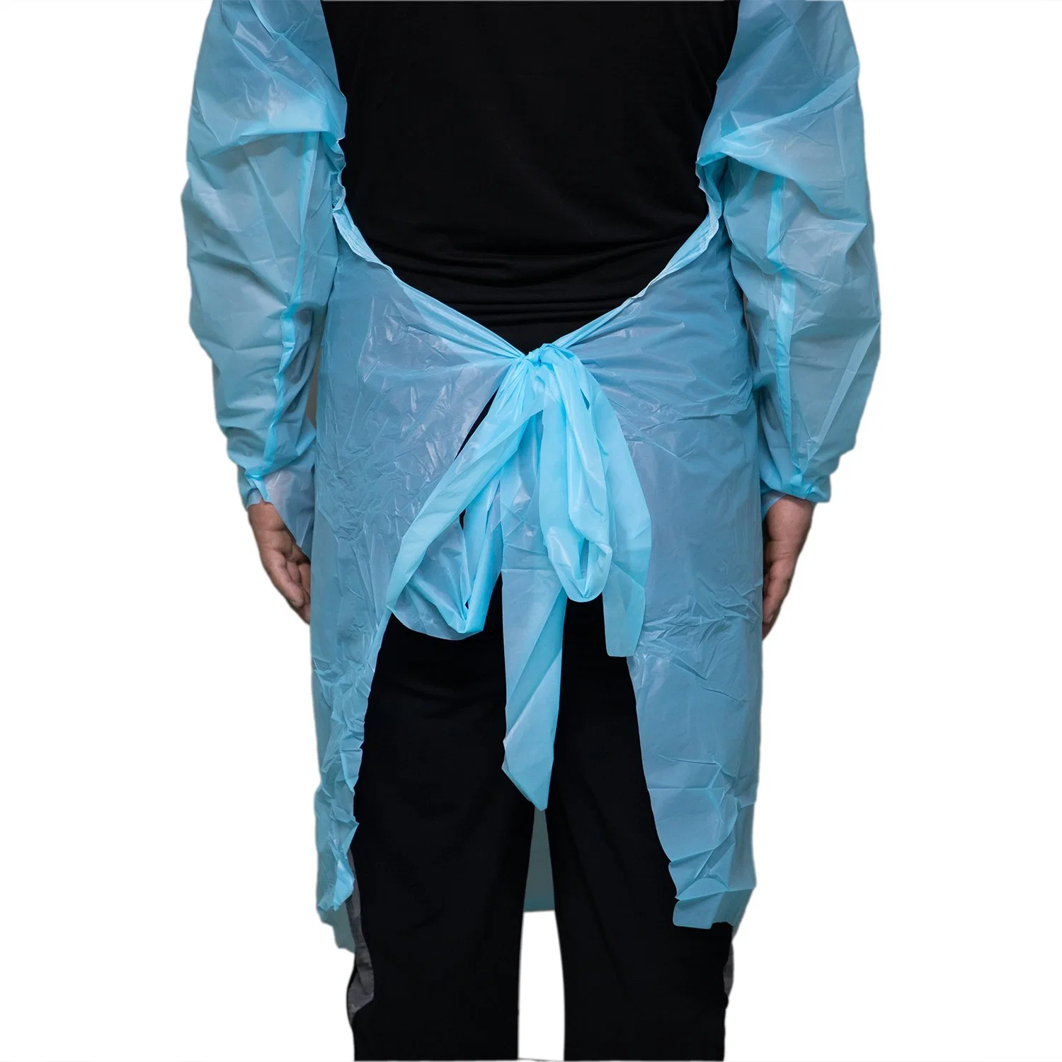 Examination Food Processing Disposable Liquid Proof CPE Apron Plastic Protect Isolation Gown