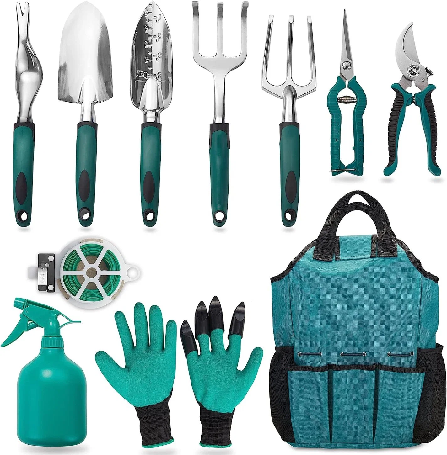 Garden Tool Set 11-Piece Aluminum Hand Tool Starter Kit