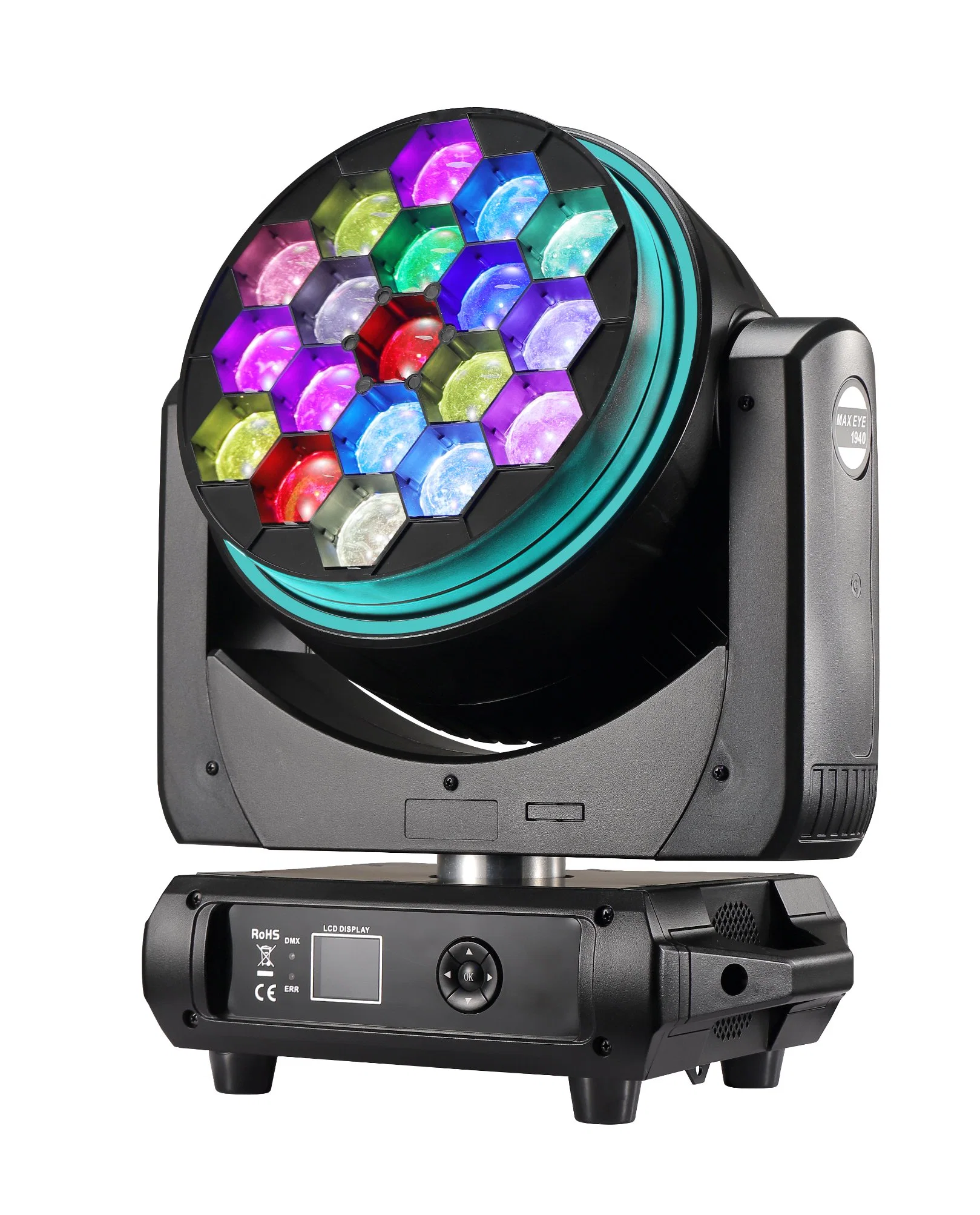 19 * 40W RGBW Pixel Control LED Moving Head Wash