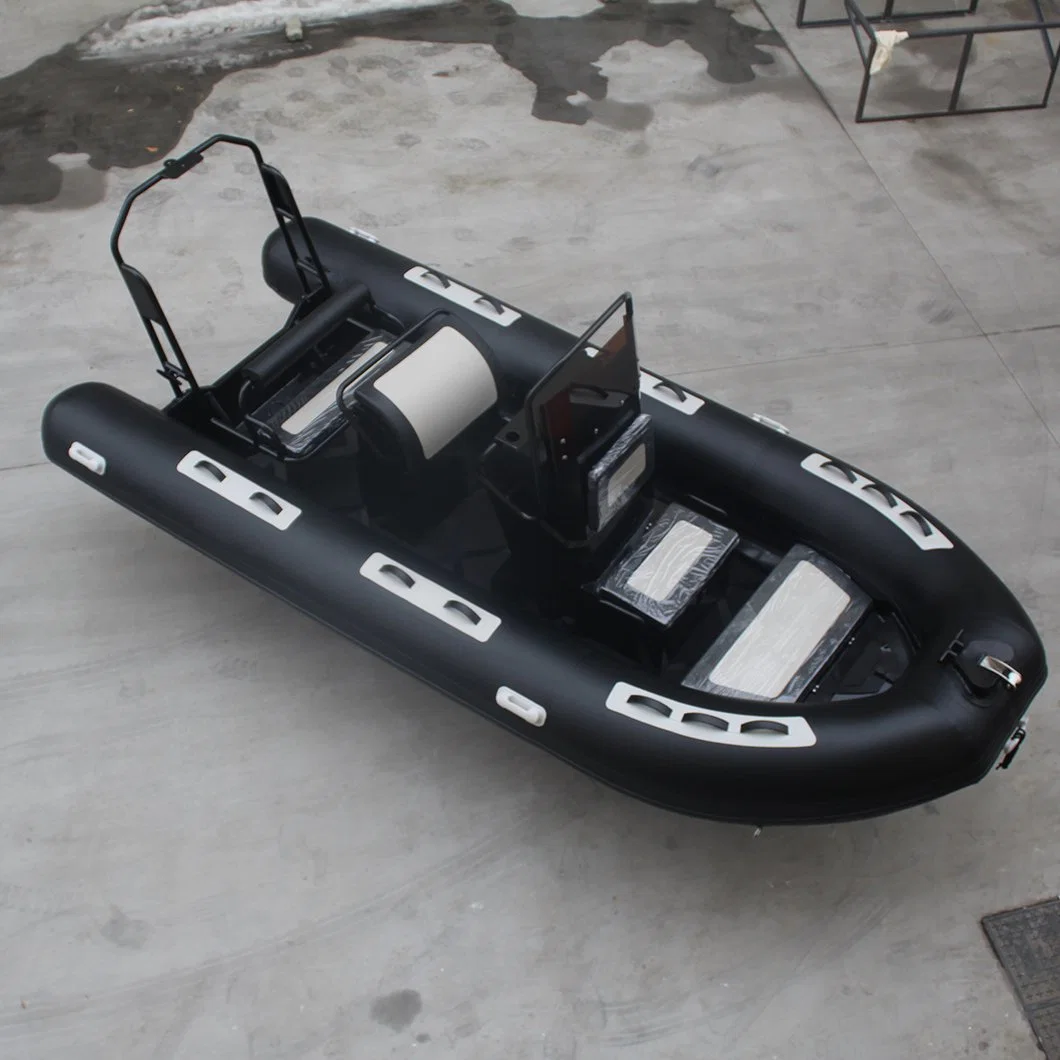 Aluminum Hull Rib 500 Rigid Inflatable Boat with Outboard Motor