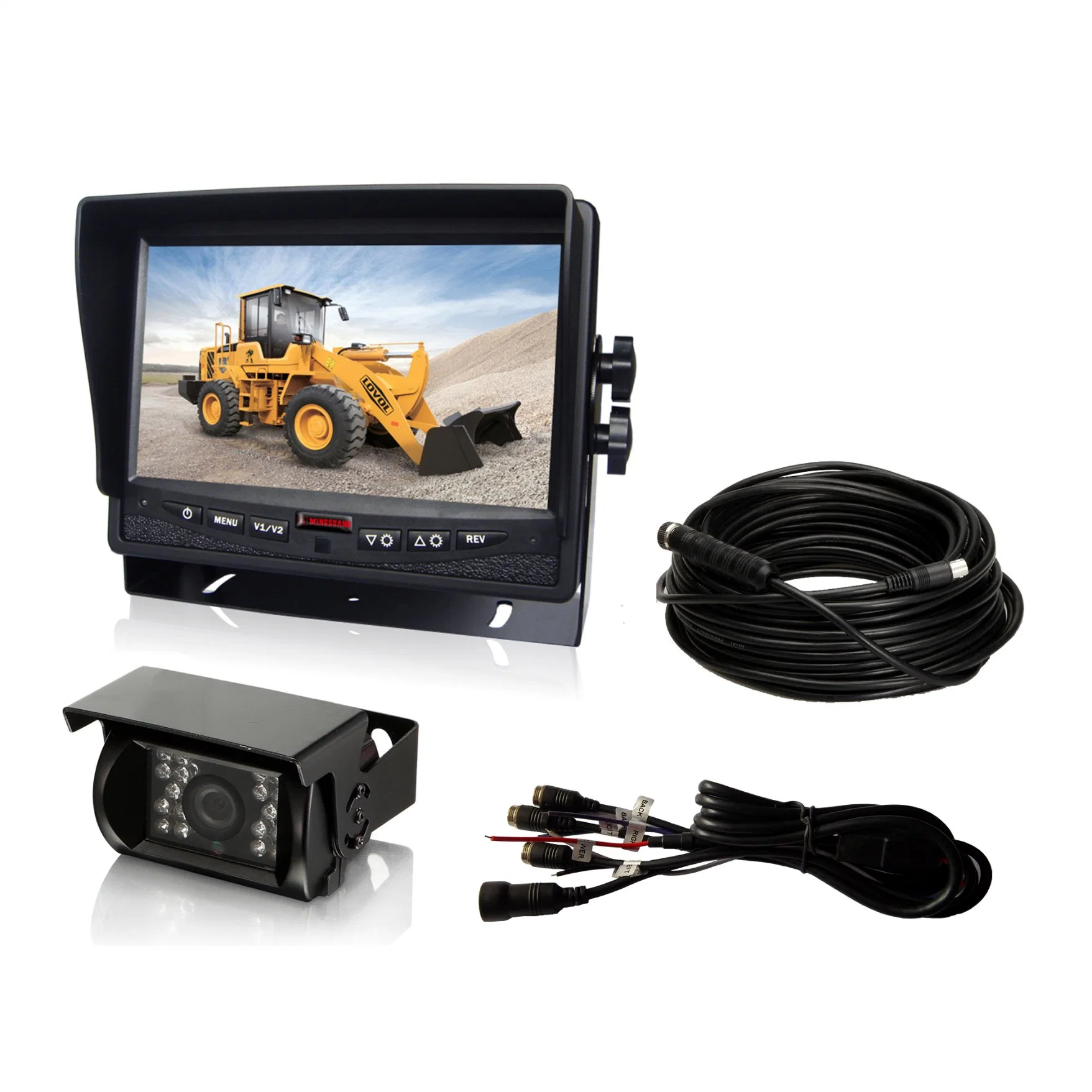 Carro HD Vista traseira do sistema com monitor LCD e IP69K câmara HD