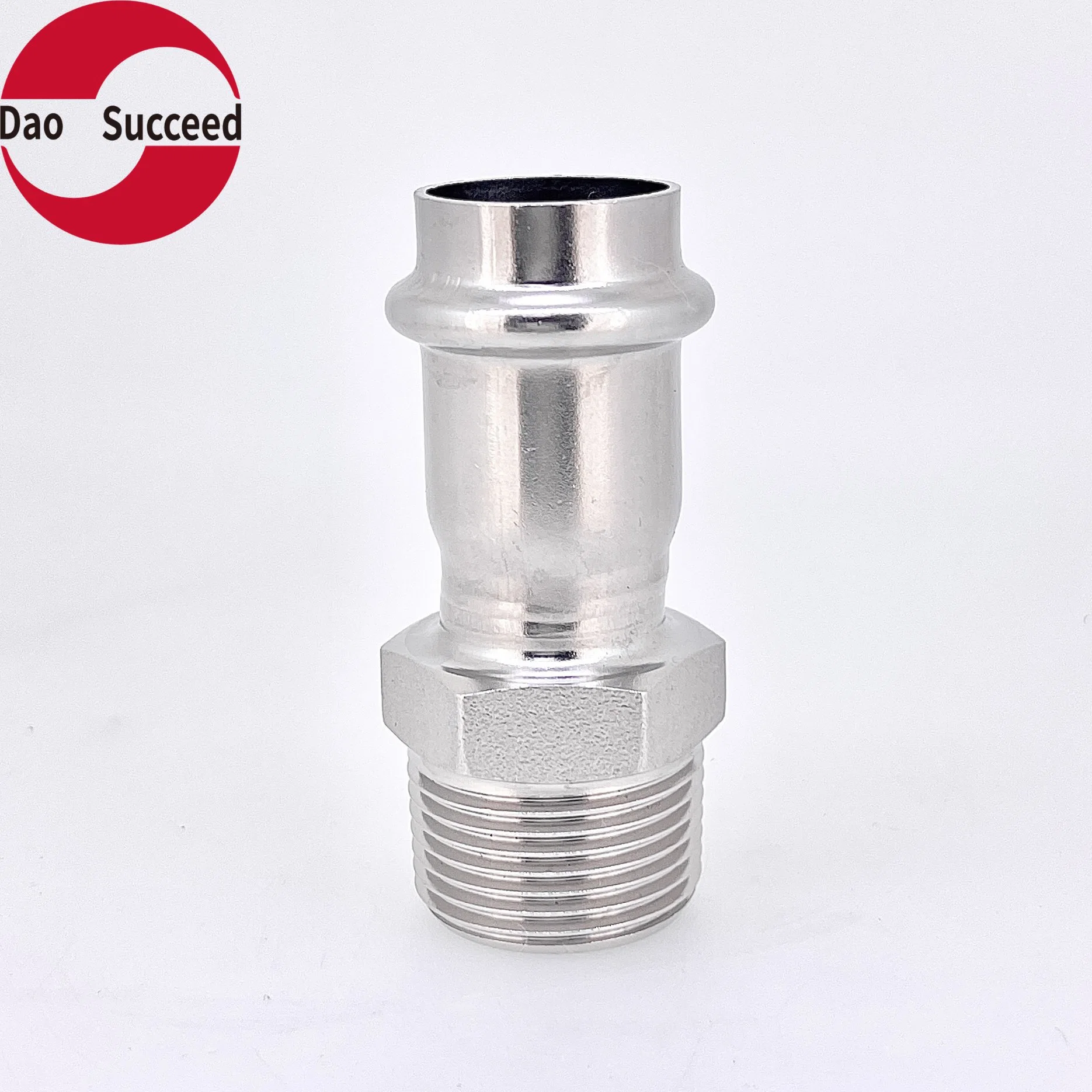 Wholesale SUS304/316L V Profile Stainless Steel Pipe Fitting Male Adapter