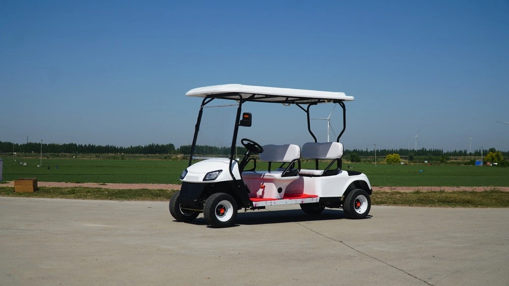 4 Person Four Wheel New Designed Electric Sightseeing Portable Golf Cart