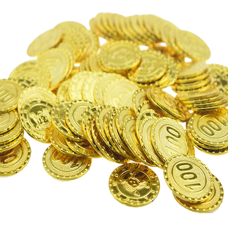 Wholesale/Supplier Pirate Coins Manufacturer Supply Gold Silver Props Coins Movable Imitation Coin