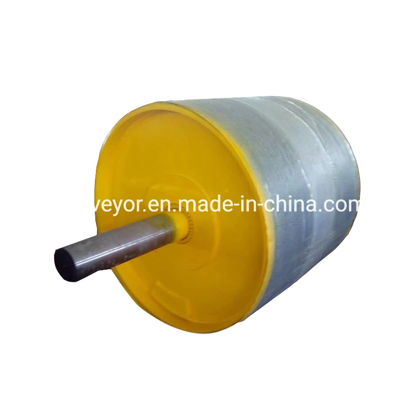 Belt Conveyor Stainless Steel Antimagnetic Head Drive Rubber Lagging Pulley