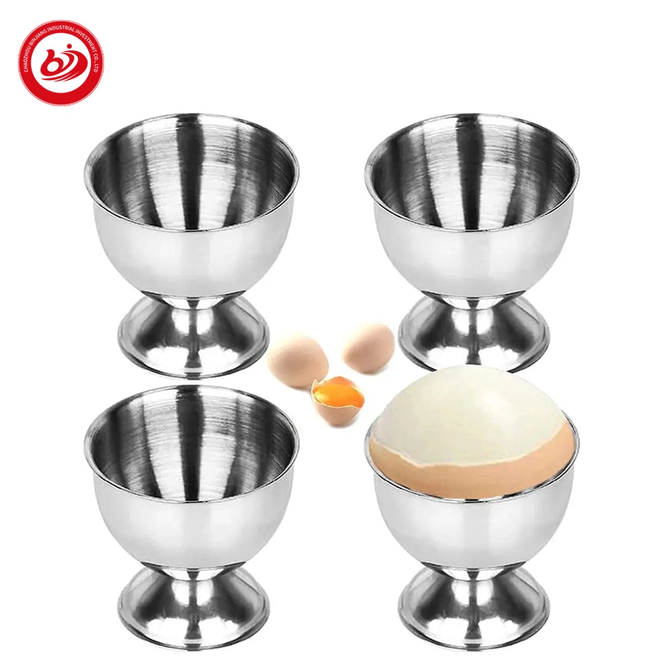 Kitchen Tool 100% High Quality Egg Cup Holder Set Kitchen Gadgets Tools for for Soft Boiled Eggs Stainless Steel Egg Tray