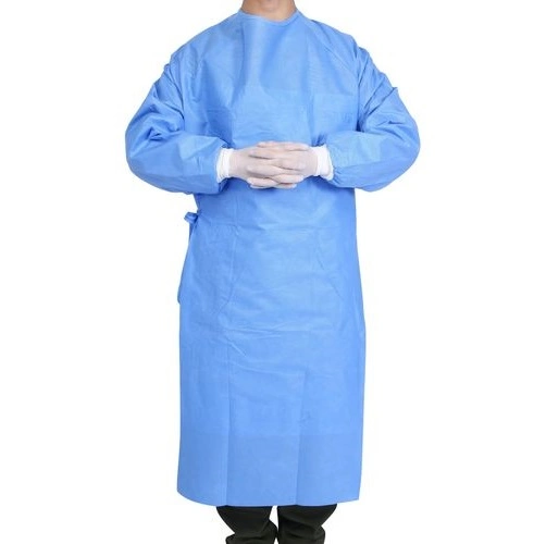 Disposable Hospital Sterile SMS Surgical Gown with Knitted Cuff
