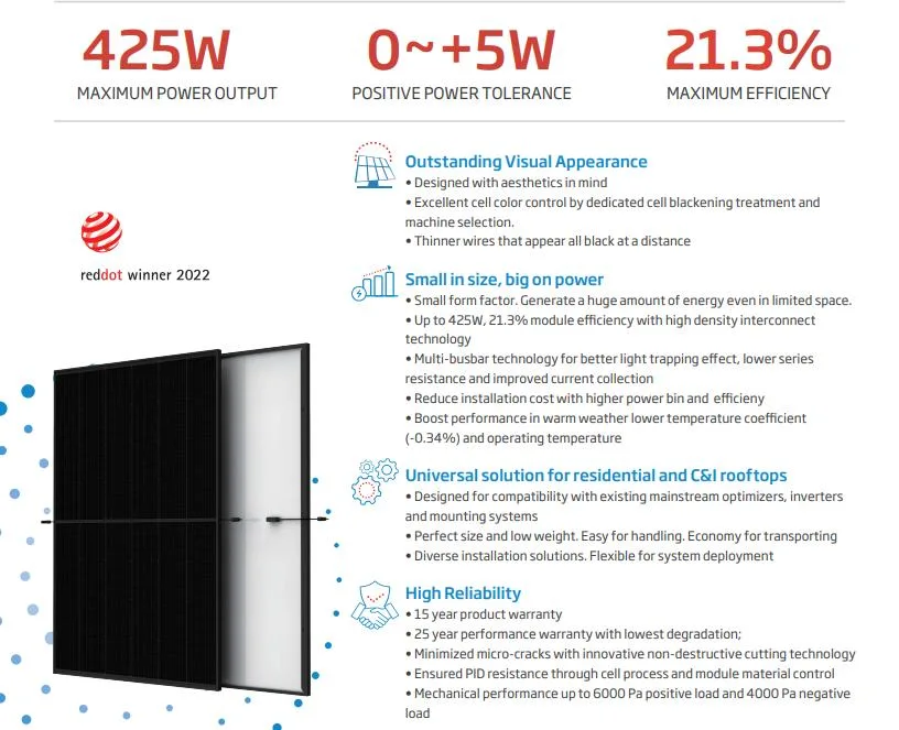 182mm Solar Cells Longi Trina Ja Solar Modules 400W 405W 410W 415W 420W 425W Solar Panels Smart Solar Energy Products