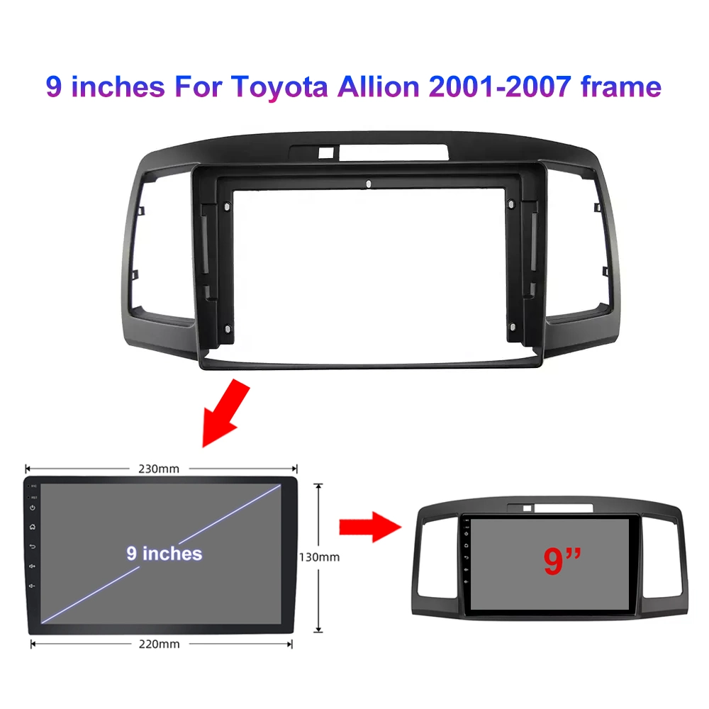 Pour Toyota Jmance Allion 2001-2007 autoradio lecteur vidéo multimédia audio stéréo de navigation GPS Android 9 Lnch