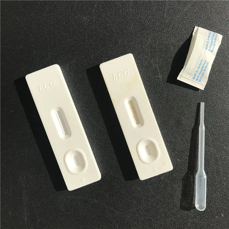 HCG Kit de prueba rápida de embarazo de tiras / casete / flujo medio