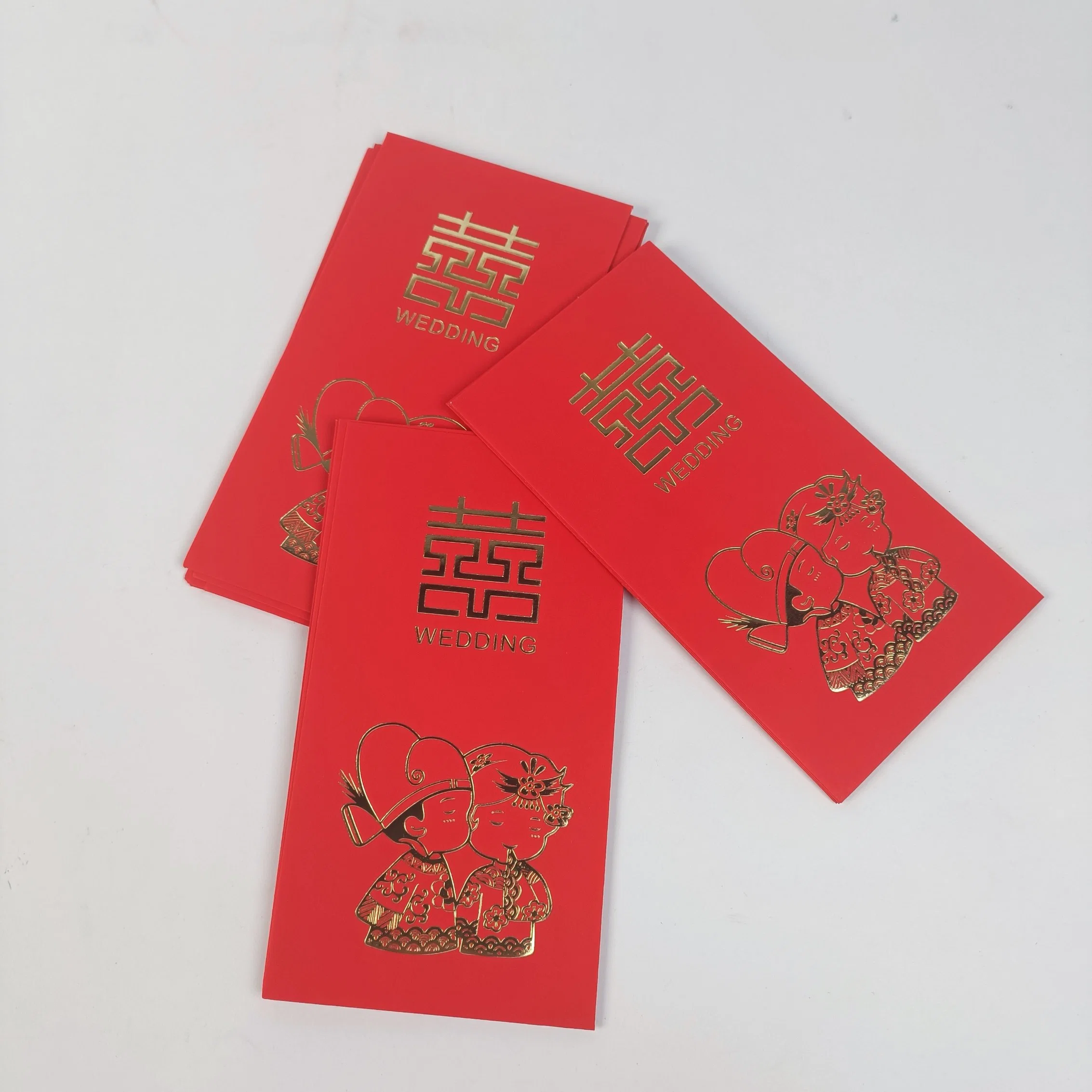 Personnalisez l'enveloppe rouge chinoise pour les invitations de mariage