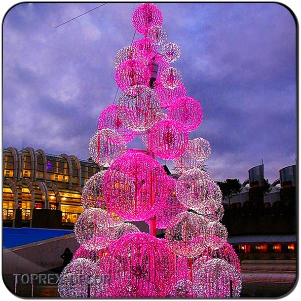 New LED Effect Holiday Event New Year Decor Outdoor Collapsible Christmas Tree with Lights