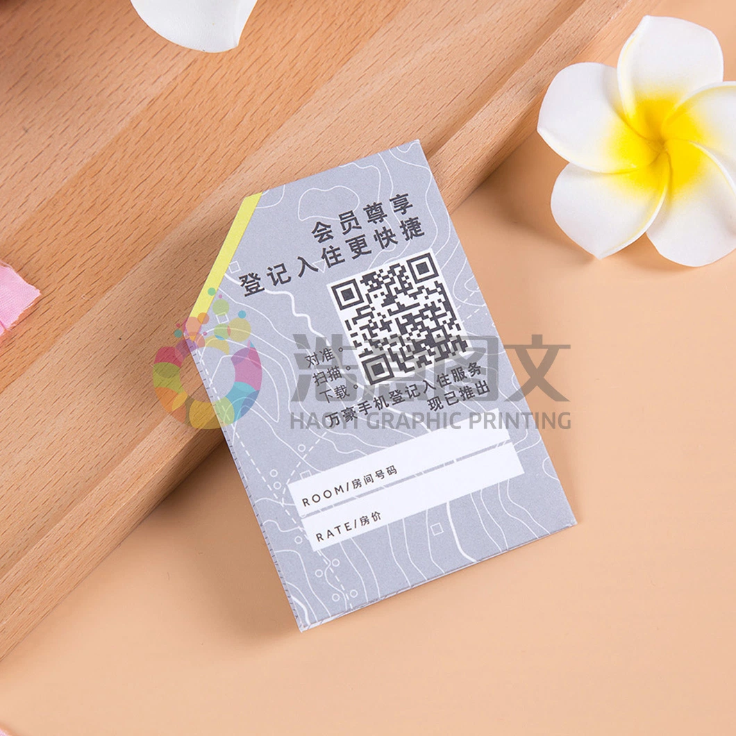 China Wholesale/Supplier Custom Printing Paper Hotel Room Card Set/Cover