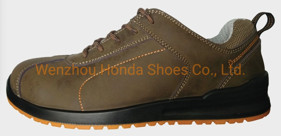 Brown Cow Leather Executive Safety Shoes with Light Weight Composite Toe