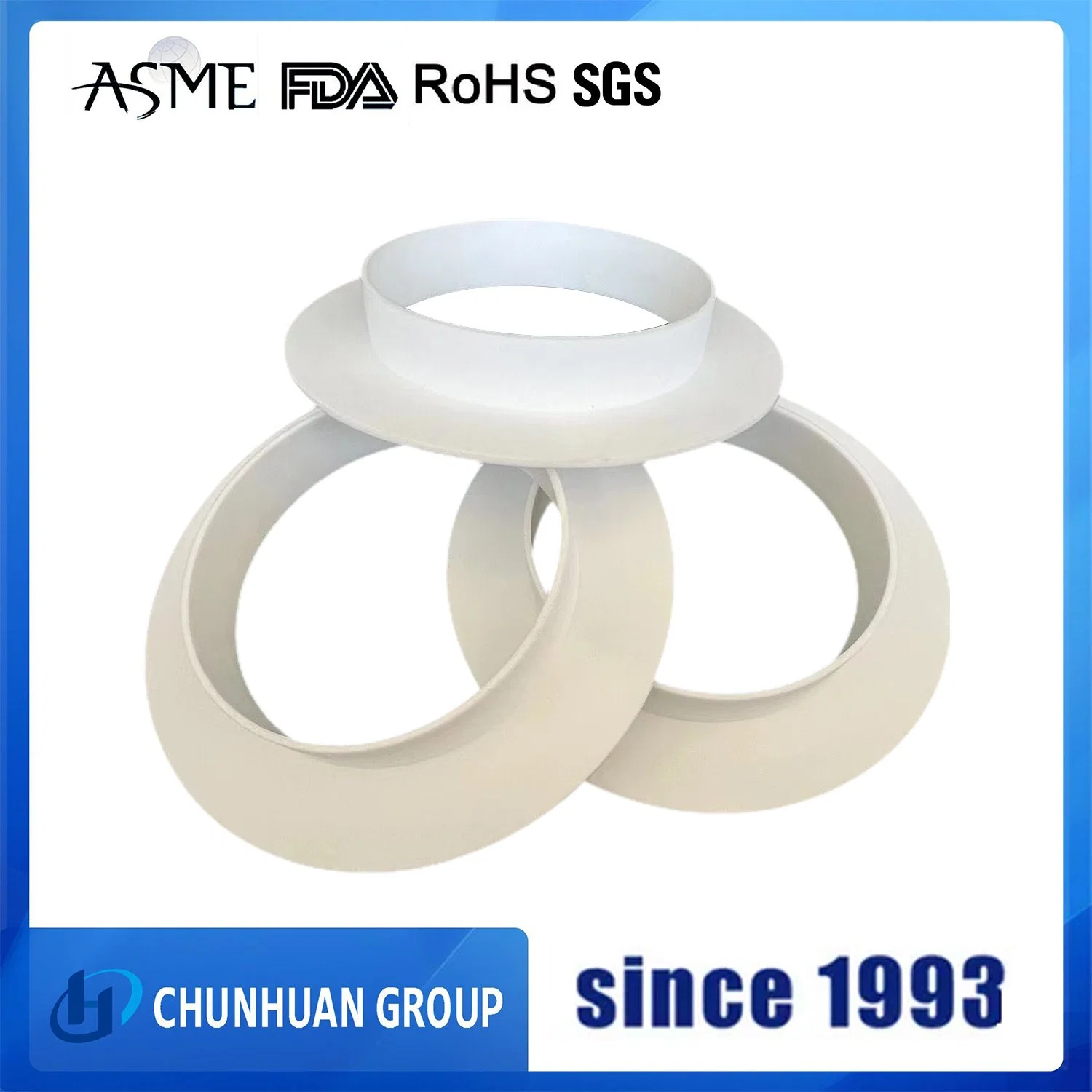 Customized Special Shaped Precision Machined White PTFE Plastic Seal Ring