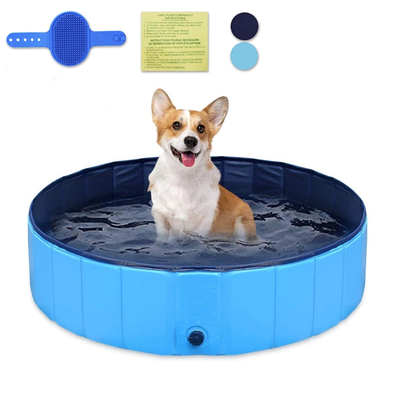 En PVC de haute qualité résistant aux rayures Chien de compagnie Piscine portable