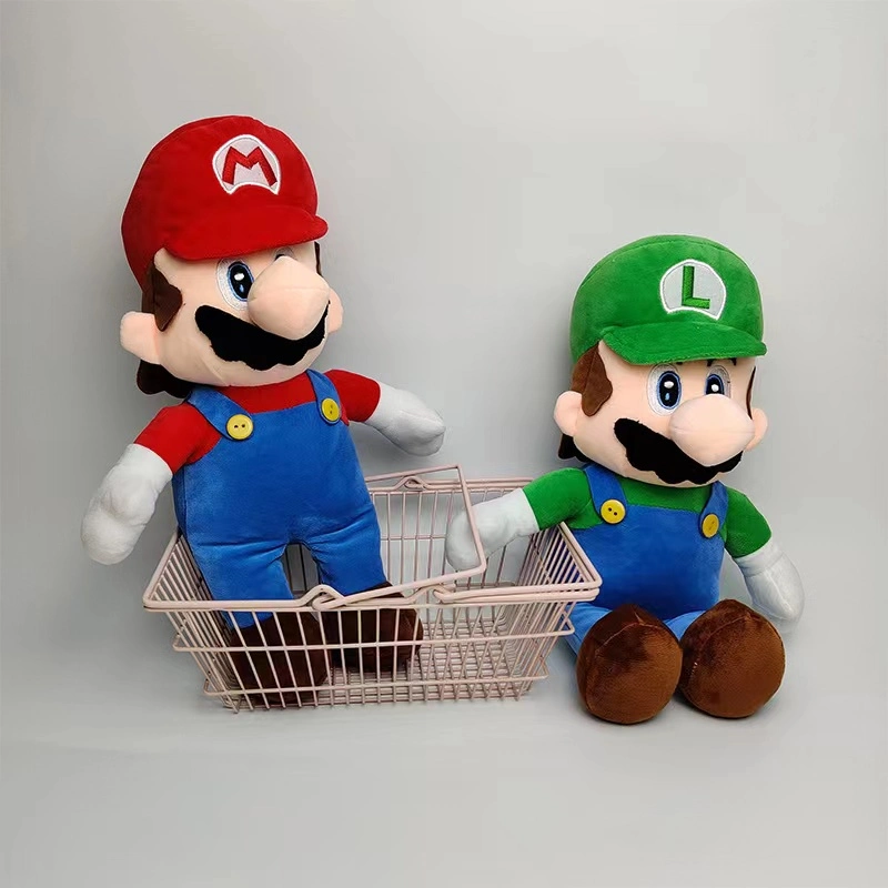 1: Mario Bros pelúcia brinquedos Luigi Mario Stuffed Toys anime Doll Plushie para Crianças Grande presente de aniversário de Natal para Crianças