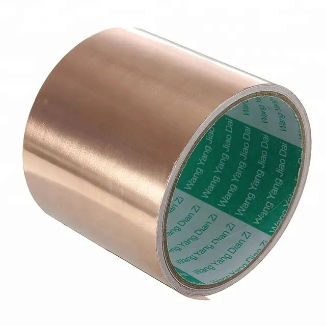 Factory Price 99.9% Pure Copper Strip Copper Foil Tape Copper Paper Roll Coil for Earthing and Grounding /Good Copper Cathode Copper Tube Copper Sheet C2680 Bra