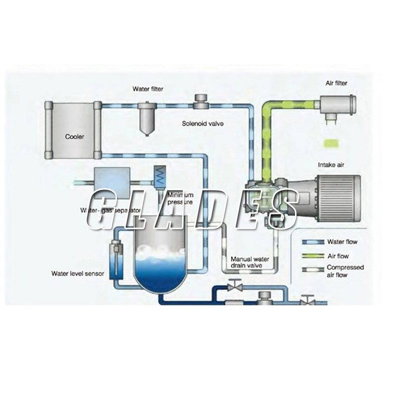 Fabricante de máquinas de compresor sin aceite de mejor venta 7,5 kw 8bar compresores de aire de tornillo para la purificación de la industria