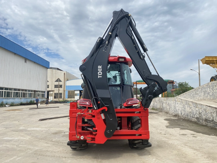 Internal Combustion Drive CE Approved Tder 1ton Mini Tractor Backhoe Loader