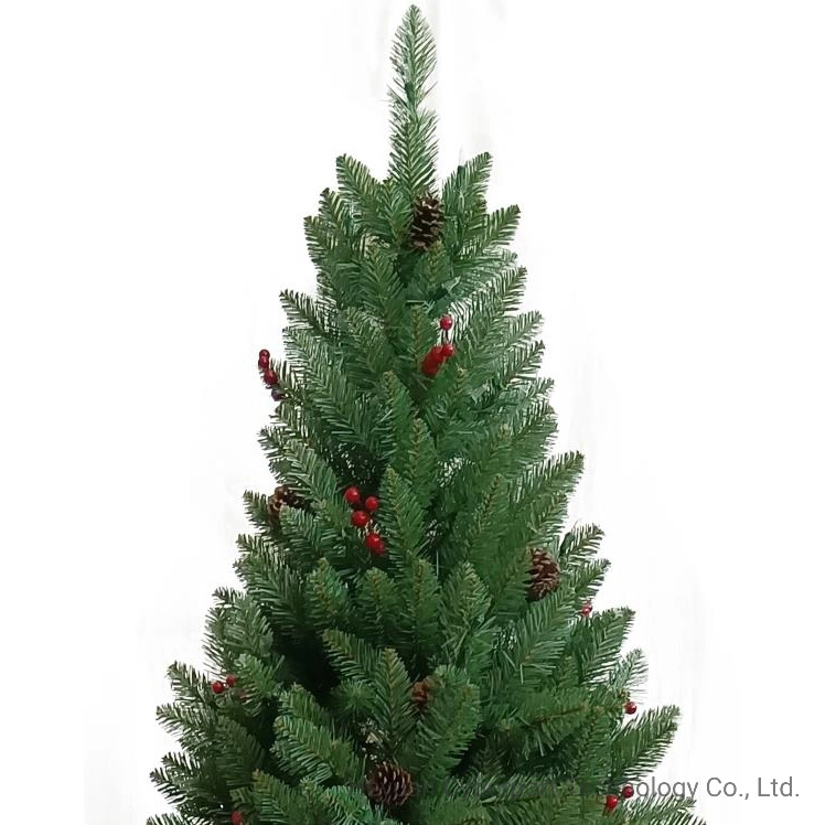 Artificial Luxury LED String Xmas Tree 6FT/7FT/7.5FT Customized Design Pre-Lit Green PVC Christmas Tree with Clear Lights