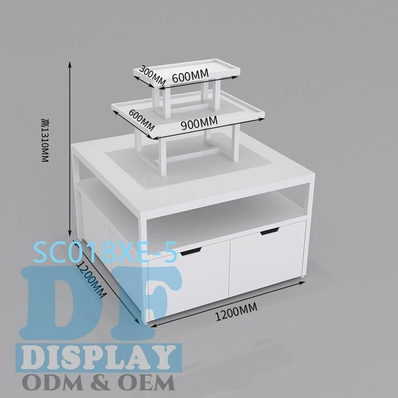 Department Store Display Furniture Cosmetic Store Makeup Display Counter Wooden Nesting Table Cosmetic Display Furniture