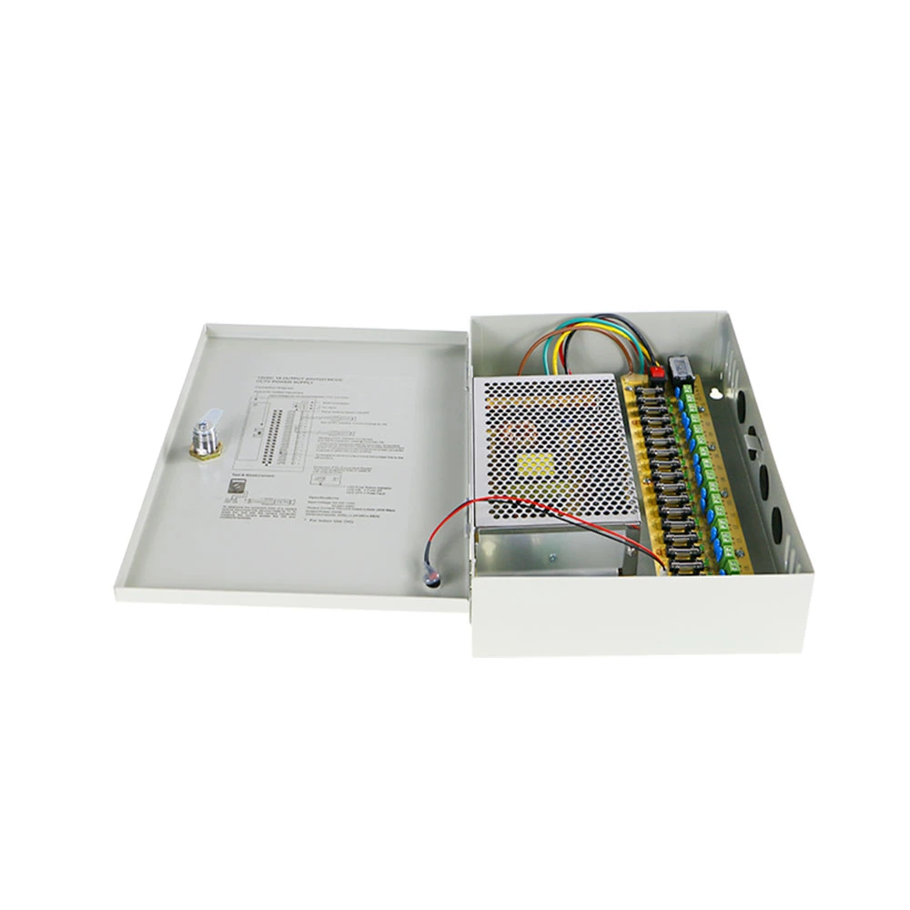 AC 110V / 220V to DC 12V 20A 18 Fused Outputs CCTV Switching Power Supply for Security CCTV Camera and LED Strip