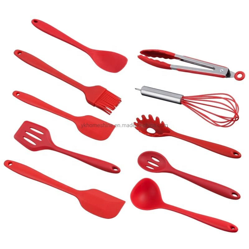 China Manufacturers Professional Kitchenware Cooking Silicone Kitchen Tools Utensils Set with Holder