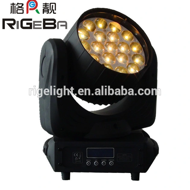 19LED * 12W Full Color LED Zoom Moving Head Wash Light für Stufe