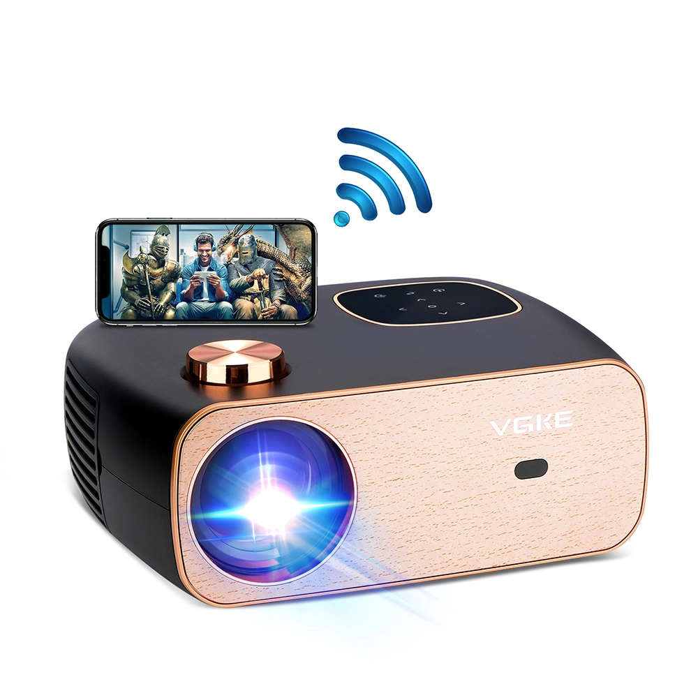 Mini projetor de filmes portátil Android COM ECRÃ DE 1080P, 150 ANSI, 8000 lúmenes Cinema em casa