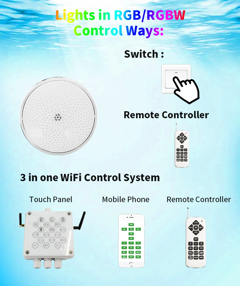 WiFi Control Warmweiß 12V Blanco Farbe Lamparas De Piscina LED