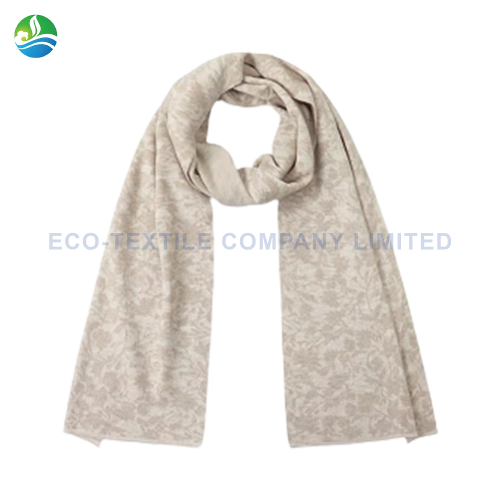 Custom Printed 23% Merino Wool 30% Camel Hair Winter Warm Scarf for Women