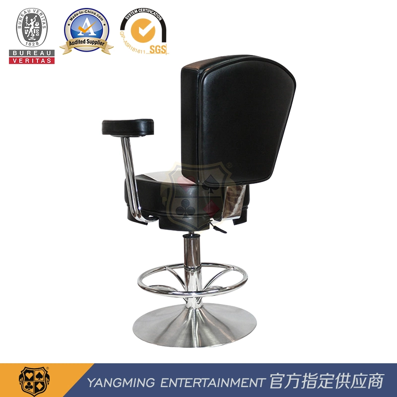 Hotel Club Customized High-Leg Stainless Steel Base Rotating Lift Bar Chair Dealer Chair Ym-Dk05