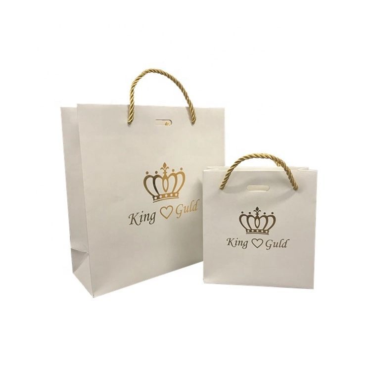 Custom Print Embossed Logo Gold Hot Foil Cosmetic Perfume Hard Paper Bag for Gift Wrapping