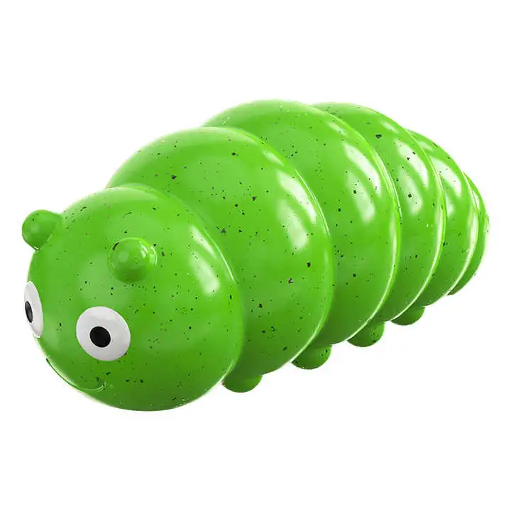 Pet Products Soft TPR Material Green Insect Shape Dog Nibbled Chewed Toys