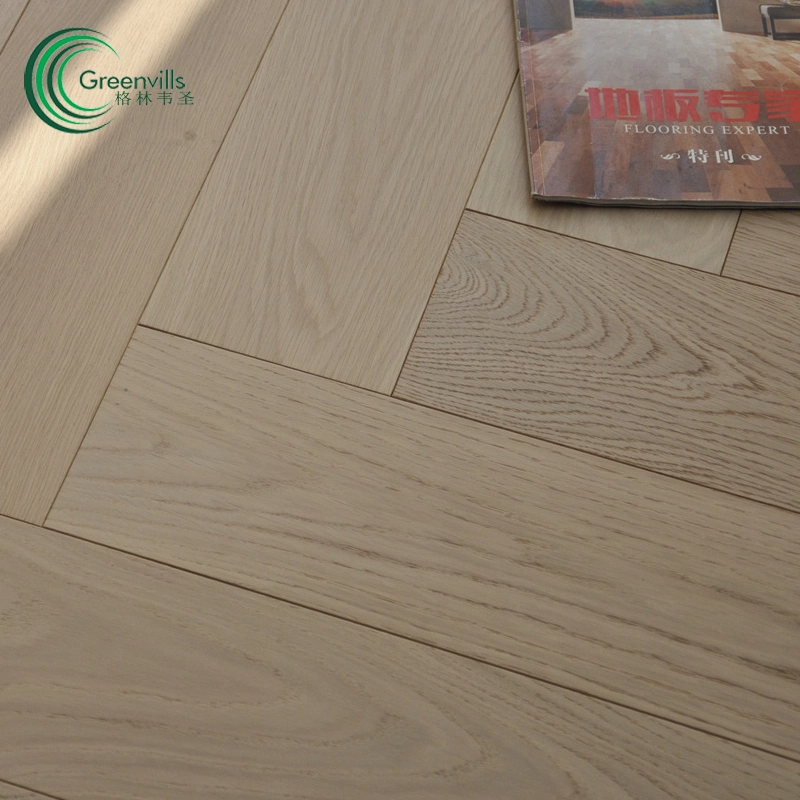 Herringbone Wood Floor Engineered European White Oak Solid Wood Floor Herringbone Parquet