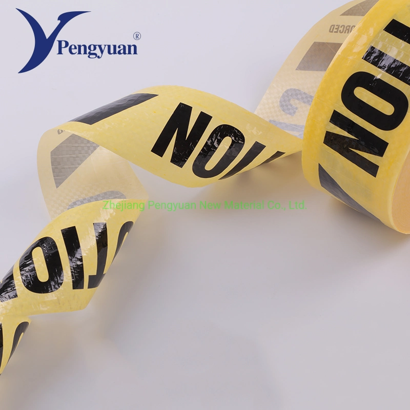 Printed PE Woven Fabric Laminated PE Caution Tape Traffic Barrier Tape