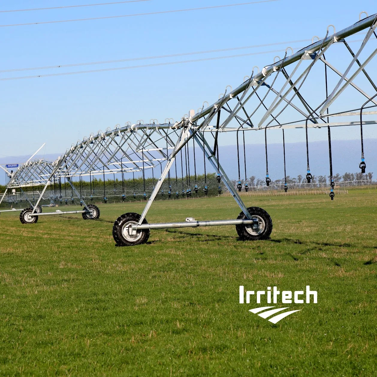 Mechanized Irrigation System Type Which Irrigates Crops in a Circular Pattern Around a Central Pivot