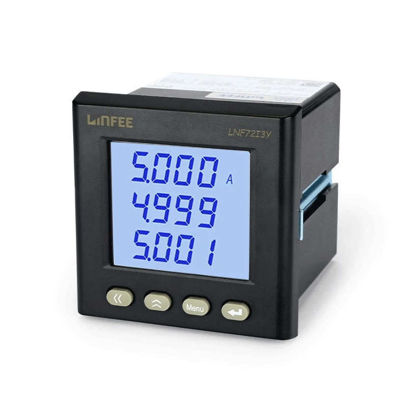 Best Selling Lnf72I3y-C LCD Three Phase Panel RS485 Current Meter Panel Ammeter