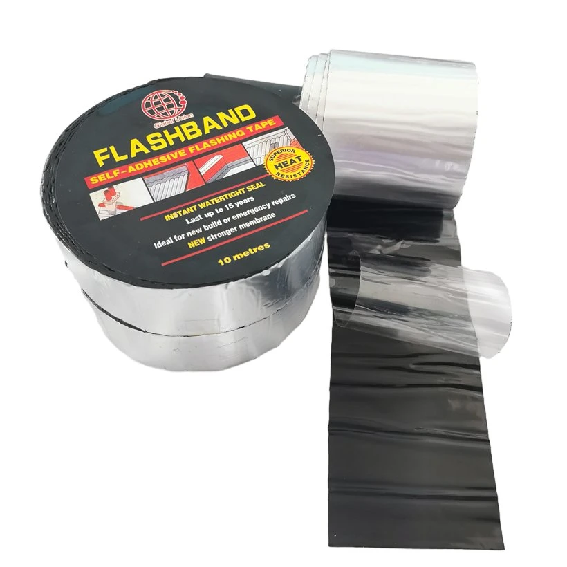 1.0mm Waterproof Anti-UV Aluminium Foil Self Adhesive Bitumen Tape Flashing Tape
